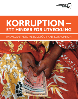 Korruption – ett hinder för utveckling