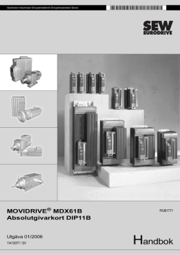 MOVIDRIVE® MDX61B absolutgivarkort DIP11B / Handböcker