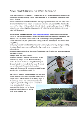 ProAgria Trädgårdsrådgivarnas resa till Norra Karelen