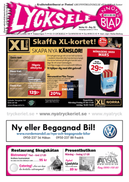 Annonsbladet vecka 10, 2014 - Nya Tryckeriet i Lycksele AB