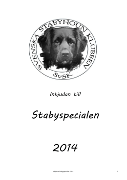 Stabyspecialen 2014 - Svenska Stabyhounklubben