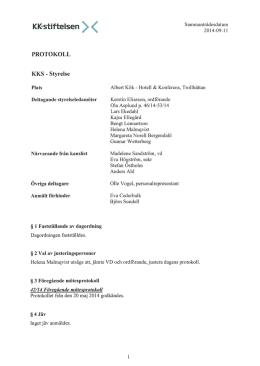 Styrelseprotokoll 2014-09-11 - KK
