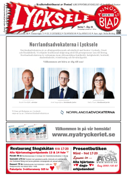 Annonsbladet vecka 07, 2015 - Nya Tryckeriet i Lycksele AB
