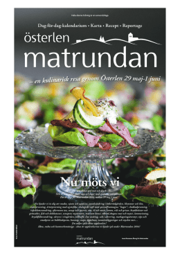 Utskrift av Matrundan 2014-annonsbilaga i Ystads Allehanda