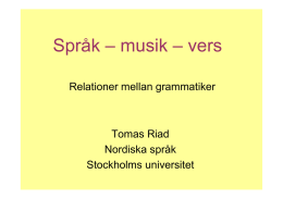 Tomas Riad Språk, musik, vers