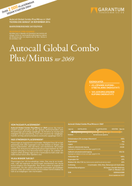 Autocall Global Combo Plus/Minus nr 2069