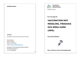 vaccination mot mässling, påssjuka och röda hund (mpr) stims