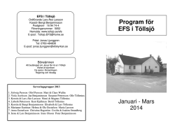 Program Januari - Mars 2014