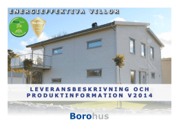 Leveransbeskrivning Villa (V2014)
