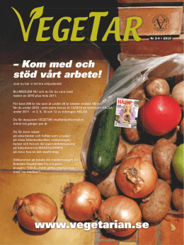 Vegetar nr 3-4-2010 som pdf-fil - Svenska Vegetariska Föreningen