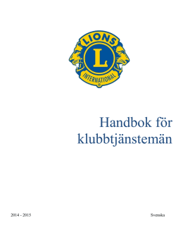 2009 års handbok för klubbtjänstemän