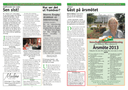 Tidning 1 2013 - Norra Ängby Trädgårdsstadsförening