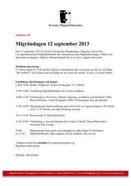 Migrändagen 12 september 2013