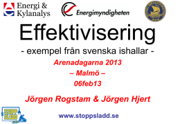 Effektivisering - Exempel från svenska ishallar