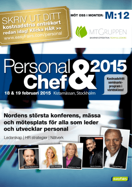 Personal&Chef 2015 - Digital inbjudan - MT