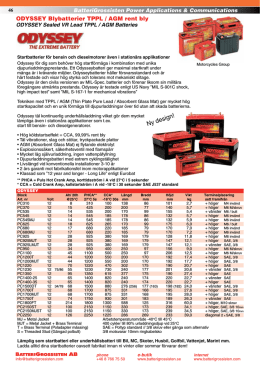 ODYSSEY - TPPL/AGM Blybatterier