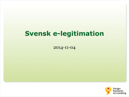 Svensk e-legitimation