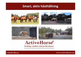 Smart, aktiv hästhållning