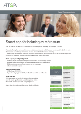 Smart app för bokning av mötesrum