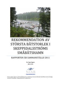 rekommendation av st&ouml;rsta b&aring;tstorlek i skeppsdalsstr&ouml;ms
