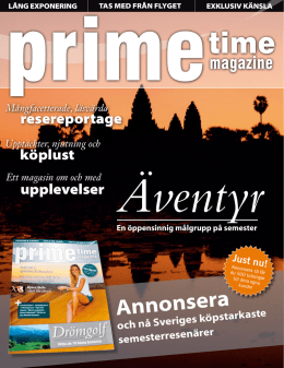 Annonsera - Prime Time Magazine