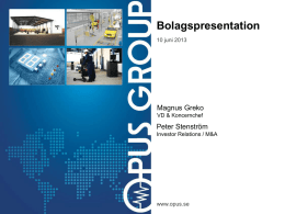 Opus Group Presentation 2013-06-10