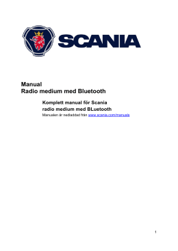 Manual Scania Radio