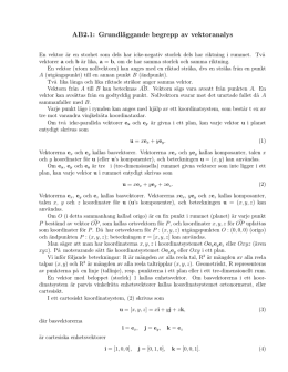 AB2.1: Grundläggande begrepp av vektoranalys