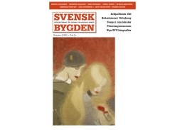 Svenskbygden 3-2012.indd - Svenska folkskolans vänner