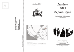 Jazzkurs 2015 - Falkenbergs Jazz