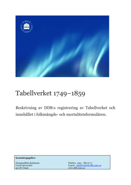 Om Tabellverket - Demografiska databasen
