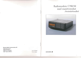 Radiomodem C700/M med manöverenhet