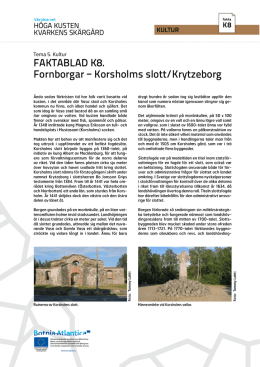 FAKTABLAD K8. Fornborgar – Korsholms slott/Krytzeborg
