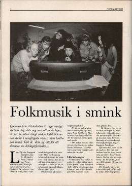 1992-06-00 Tonfallet Quinnen Folkmusik i smink