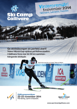 Ladda hem produktblad - Sport Event Gellivare Lapland