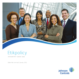 Etikpolicy - Johnson Controls