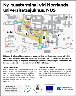 Ny bussterminal vid Norrlands universitetssjukhus, NUS