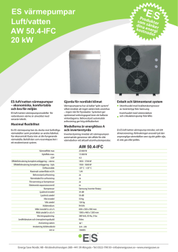 ES värmepumpar Luft/vatten AW 50.4