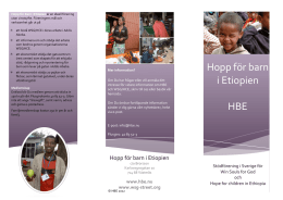 Hopp för barn i Etiopien HBE