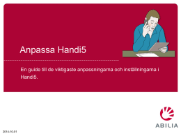 Anpassa Handi5