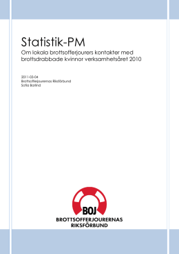 Statistik-PM - Brottsofferjouren