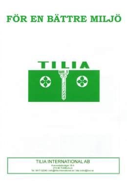 Katalog - Tilia International AB
