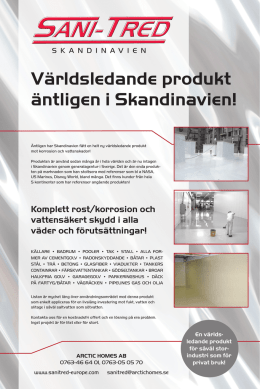 Världsledande produkt äntligen i Skandinavien! - sanitred