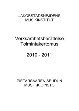 Toimintakertomus 2010-2011