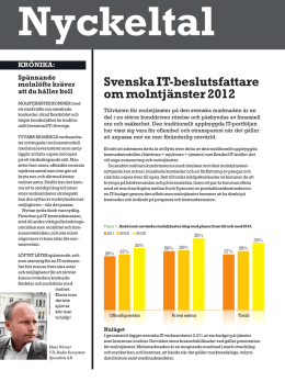 Svenska IT-beslutsfattare om molntjänster 2012