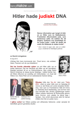 David Livingstone - Hitler hade judiskt DNA