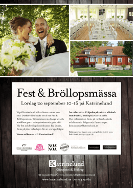 Fest & Bröllopsmässa - Katrinelund