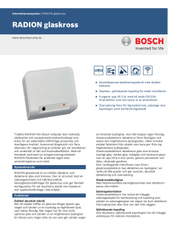 RADION glaskross - Bosch Security Systems