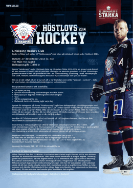 LHC Höstlovscamp (pdf) - Linköping Hockey Club