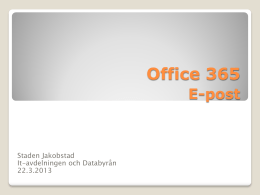 Office 365 E-post